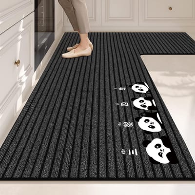 Premium Keukenvloermat L-vormig Vuilafstotend Antislipmat Diatomeeënaarde Makkelijk Schoon te Maken Voetmat Huishouden Sneldrogend Waterabsorberende Vloermat 80 * 120 * 45cm