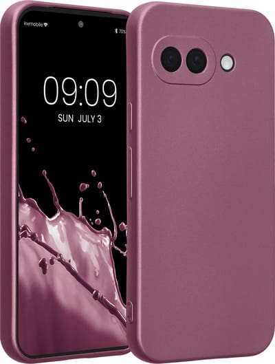 kwmobile metallic telefoonhoesje van TPU - geschikt voor Google Pixel 9a - Flexible case voor smartphone - In metallic lila
