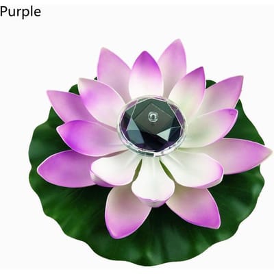 1PC Solar Lotus Lamp Kunstmatige Drijvende Fontein Zwembad Tuin Nachtlampje Vijver Landschapsdecoraties