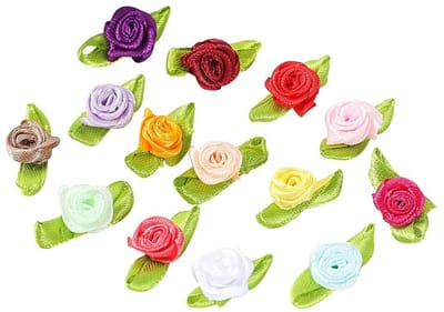 Dailygoods- Rozen Bloemenhoofden 100 Stk - Kunstbloemen voor Knutselen - DIY Decoratie - Vervagingsbestendig - Veiligheidswaarschuwing - Diameter 1,5 cm
