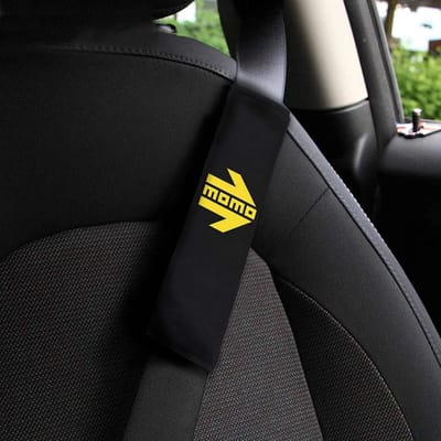 Gordelkussen voor auto, zwart/geel - Comfortabele en veilige bescherming