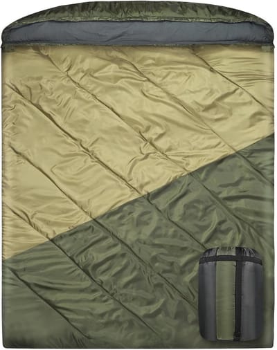 Dubbele Slaapzak XL voor Volwassenen, Waterdichte 2-Persoons Slaapzak voor Camping en Backpacking