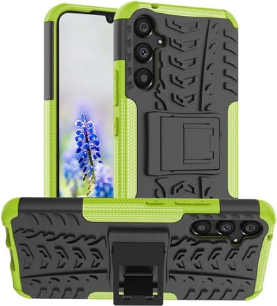 Coverup Hoesje - Geschikt voor Samsung Galaxy A34 Hoesje - Coverup Rugged Kickstand Back Cover - Groen