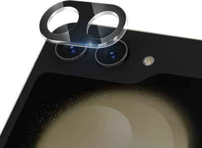 iMak, Beschermfolie voor achtercamera Geschikt voor Samsung Galaxy Z Flip 6 Gehard glas, Zwart