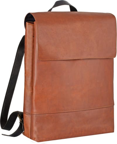 Johnny Fly Minimalist Leren Rugtas  -bruin - ecologisch