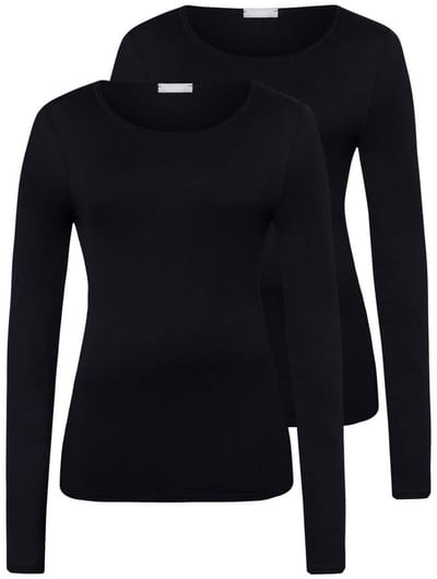 Hanro Dames onderhemd lange mouw 2 pack Ultralight