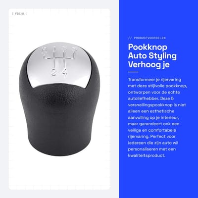 Dailygoods- Versnellingspookknop 5 Versnellingen - Auto Accessoire - Ergonomisch Ontwerp - Snelle Installatie - Comfortabel Bediening - Kwaliteitsproduct - Pook