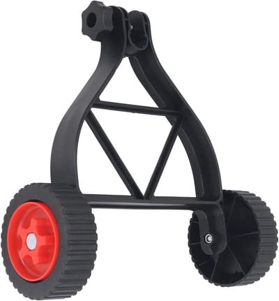 Grasmaaier Hulpwiel - Onkruidtrimmer Wiel - Tuinonderhoud Vereenvoudigen - In Hoogte Verstelbaar - 6 Inch Diameter - Wit