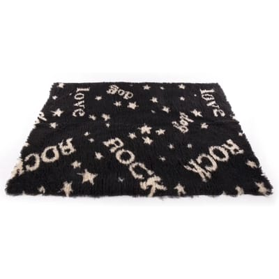 Vetbed - Hondenmat - Rock - Zwart/Beige - Gerecycled - 100X75 cm