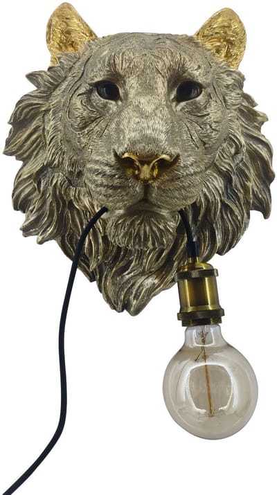 Foryouliving - Wandlamp - Tijger - Goud - Decoratie - Lamp - Dierenlamp