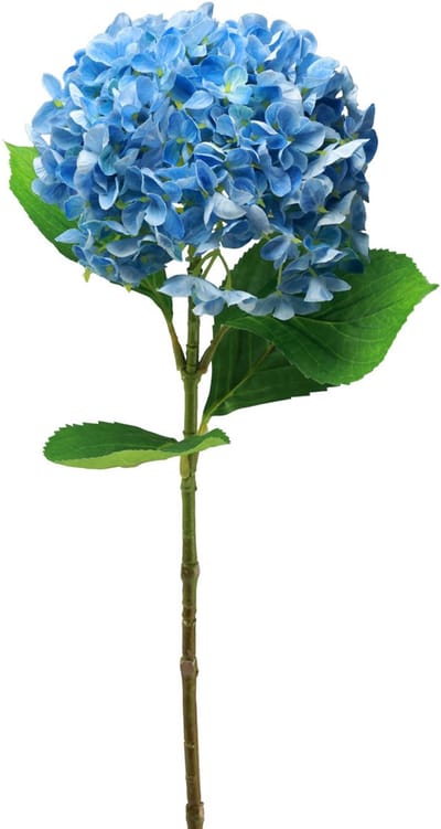 Kunstbloemen decoratie hortensia kunst blauw 69cm