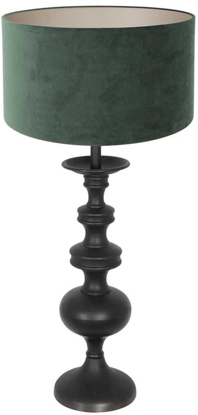 Anne Lighting tafellamp Lyons - zwart - metaal - 40 cm - E27 fitting - 3487ZW