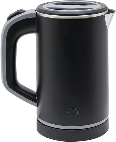 Kleine waterkoker - Reis waterkoker - Snel water koken - Stil en compact - 08 liter - Zwart