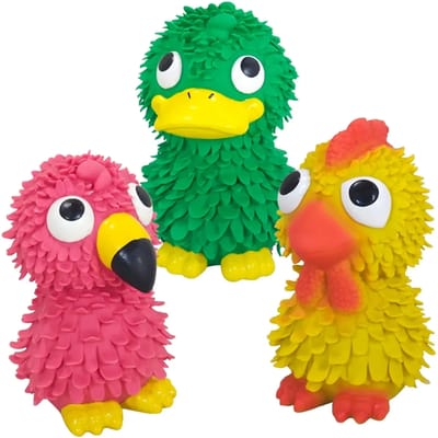 Pluche speelgoed voor honden Nobby Pet Latex Flamingo, Hähnchen Und Ente