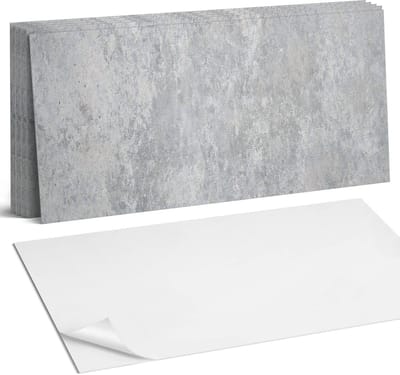 Coloray Plaktegels - Natuursteen textuur Wandtegel Zelfklevend - 60 cm x 30 cm - Grijs Plaktegels - 6 stuks - Rechthoek PVC Tegels - Plaktegels Keuken - Zelfklevende Vloertegels Badkamer - Vinyl Tegels - Zelfklevende Wandtegels
