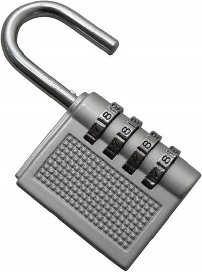 Igoods Combinatieslot - Hangslot - Cijferslot - Kofferslot - Cijferhangslot met 4 Cijfers - Universeel - Grijs