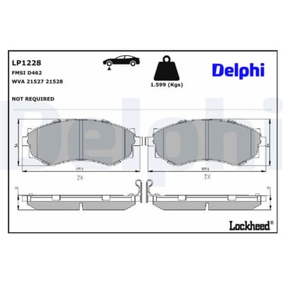 Remblokkenset, schijfrem DELPHI LP1228