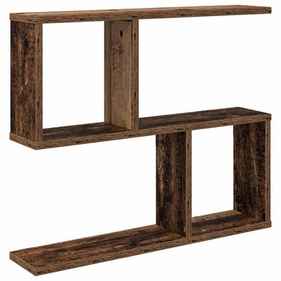 vidaXL - Wandplank - Oud - hout - 60 - x - 12 - x - 50,5 - cm - Bewerkt - hout