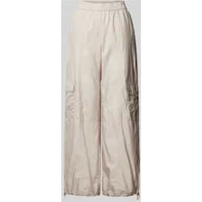 Wide leg cargobroek met elastische band, model 'PASCALE'