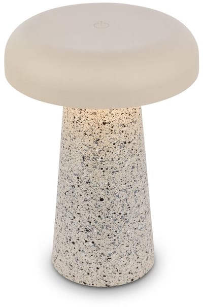 BRILONER Cloud - Oplaadbare tafellamp - Dimbaar - Touchfunctie - Warmwitte lichtkleur - IP44 spatwaterdicht - Accu en lichtbron verwisselbaar - Ø12 x 17 cm - Travertin