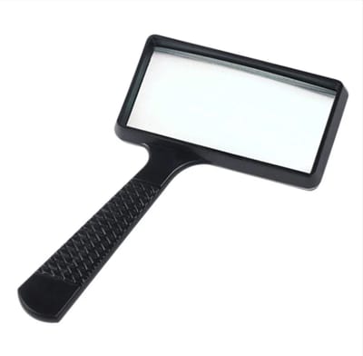 Loepen - Handheld vergrootglas - 10X Vergrootglazen - 100×50 mm - Handheld Tool - Rechthoek - Krasbestendige glazen lens - Voor Inspectie Hobby Ambachten Lezen
