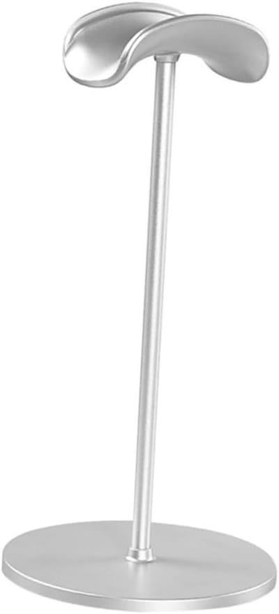 Koptelefoonhouder Bureau - Standaard Houder - Ruimte Organiseren - Afneembaar Ontwerp - 24.5 cm Hoog - Zilver