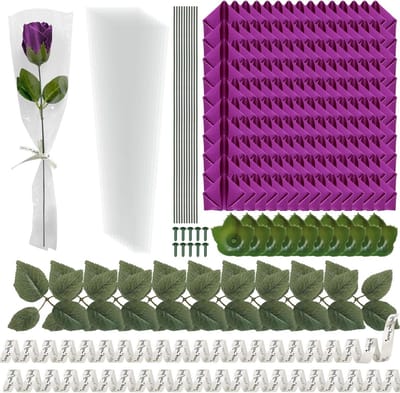 Satijnen Rozenblaadjes Set - Kunstbloemen Decoratie - Bruiloft Versiering - Compleet Doe-Het-Zelf Pakket - 150 Stuks - Paars