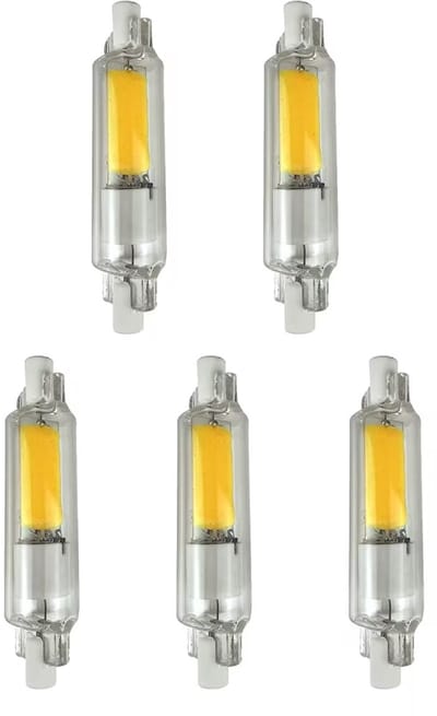 Avide R7s LED Staaflamp Dimbaar 78mm - 5W 220-240V - 4000K - 500lm - LED Lampjes Insteek - Wit licht - Vervangt 42W lamp - 5 stuks