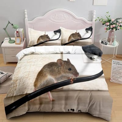 Collection de housses de couette Fashion Lovely Rats Boys UK Simple Double Queen US Jumeau Plein King Size Parmi Avec Collection de Linge de Lit EU single(135x200cm)
