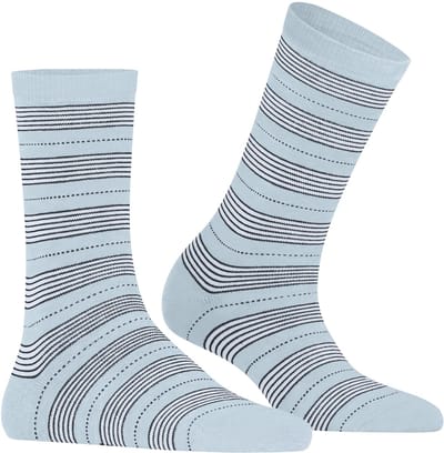 FALKE Stripe Uniform gedessineerd katoen sokken dames blauw - maat 39-42