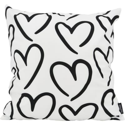 Gek op kussens! Sierkussen hartjes wit | 45 x 45 cm | katoen/polyester