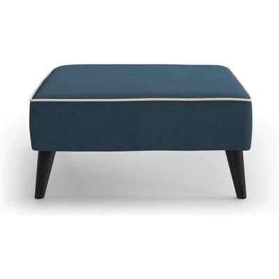 Hocker Zara linnen met contrast piping | NADUVI Collection