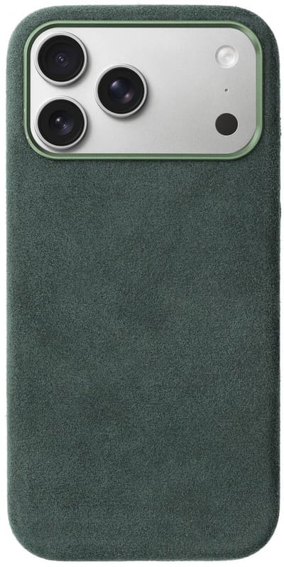 Rosso Avanti Hoesje Geschikt voor Apple iPhone 17 Pro Max | Compatibel met MagSafe / Qi2 | Echt Italiaans Alcantara | Back Cover | Beschermhoes | Groen