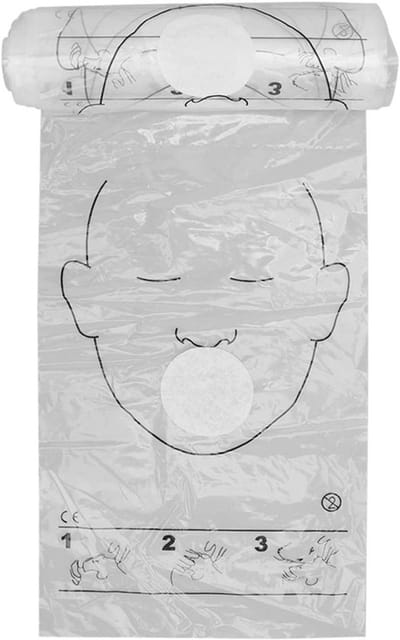 Noodgevallen CPR-reanimatiemasker in Foliezakje voor Gelaatsbescherming - EHBO en CPR Barrière - Herbruikbaar Shield