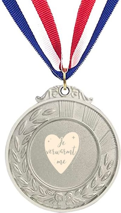 Akyol - je verwarmt me medaille zilverkleuring - Liefde - familie - cadeau