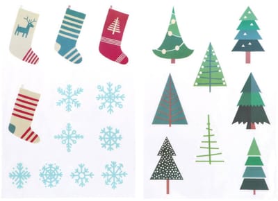 Folat - Raamstickers - Winter - Holly Jolly - 20 stuks - Welkom Sinterklaas - Sinterklaas versiering - Sinterklaas intocht - Sinterklaas en Piet -sinterklaas Cadeautjes