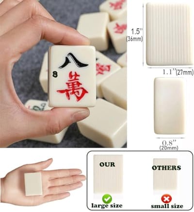 Chinese Mahjong Set met Draagtas en 144 Tegels