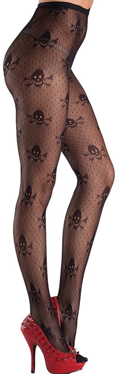 Cosensi - Vrouwen Panty met Patroon - Net Floral Stockings - Hoge Taille voor Perfecte Pasvorm - Goth Mesh Panty - Geschikt voor Diverse Gelegenhed...