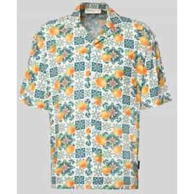 Tom Tailor Denim - Loose fit resort-overhemd met korte mouwen en print op de rug - Maat XL - colorful fruit print