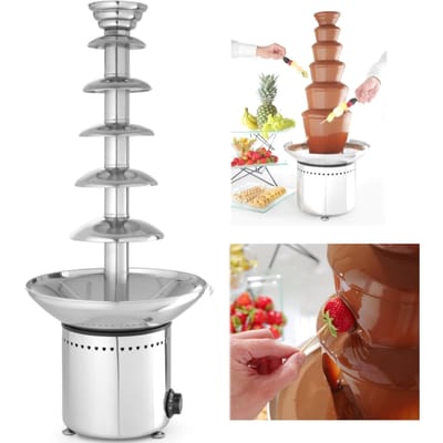 HENDI Chocoladefontein – 6 lagen – roestvast staal – temperatuur tot 150°C – capaciteit 2,5-8 kg