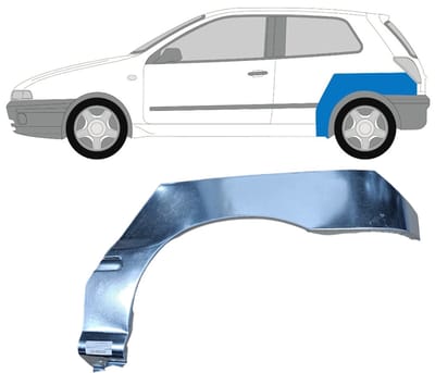 Reparatiepaneel achterspatbord voor Fiat Brava Bravo 1995-2003 / Links