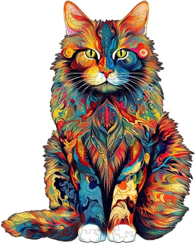 Puzzel Katten - Dierenpuzzel - Ontspannen Hobby - Uniek Artistiek Design - 22.3 x 21.7 cm - Ah