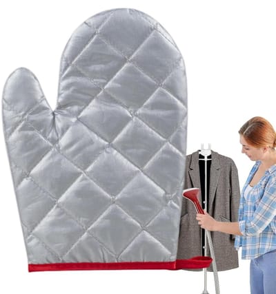 Stoomhandschoenen Kleding - Strijkbescherming - Kleding Stomen - Waterdicht Hittebestendig - 23x13 cm - Zilver