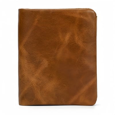 Portemonnee - Echt leer - Premium geolied leer - Meerdere kaartsleuven en muntvak - 11,5*9,5*2 cm - Bruin - 1 stuk