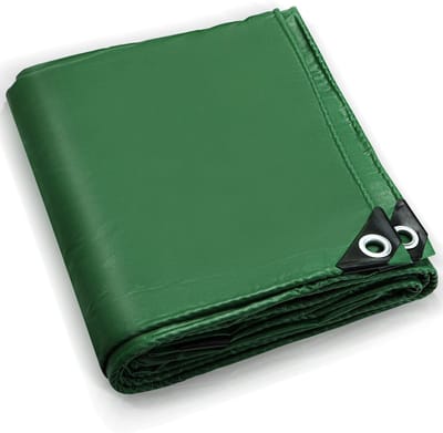 Afdekzeil PVC - Vrachtwagenzeil Beschermhoes - Alles Beschermen - Waterdicht Scheurvast UV-bestendig - 3m x 3m - Groen