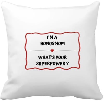 Akyol - i'm a bonusmom what's your superpower? Kussen hoes - Mama - super bonusmoeder - moeder cadeautjes - moederdag - verjaardag - geschenk - kado - 40 bij 40 cm