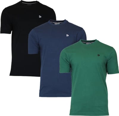 3-Pack Donnay - T-shirt (Vince) - Sportshirt - Heren - Black/Navy/Forest green (433) - maat L