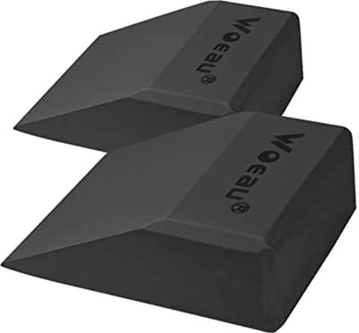 Set van 2 antislip squat wigblokken voor verhoogde squats en calf raises