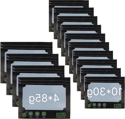 Duurzame en afsluitbare opslagzakken: 10 x 30 g en 4 x 85 g, vochtregulatie, geurcontrole en UV-bescherming