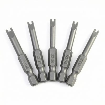 Allecto - QWORK® Schroevendraaierbits U-type - 50 mm Veiligheidsbits - S2 Gelegeerd Staal - Bitset voor Metalen Schroeven - Geschikt voor Klusser